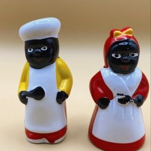 Vintage Americana Chef Male and Female Salt and Pepper Shakers